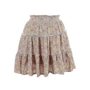 Cynthia Rowley tiered floral mini skirt Sz S